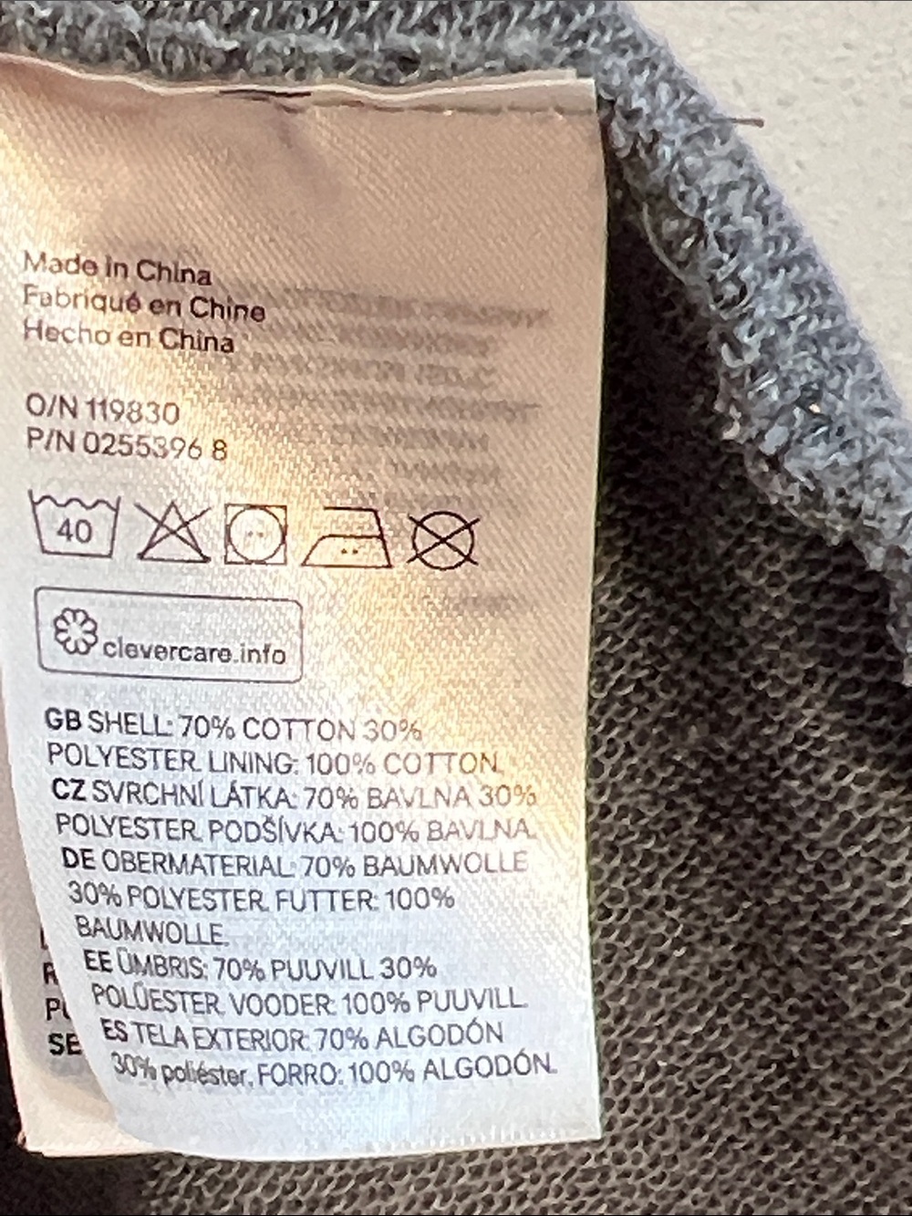 H&M Divided Washed Gray Asymmetrical Zip Up Hooded Jacket Grunge Moto Size XL - Picture 10 of 12